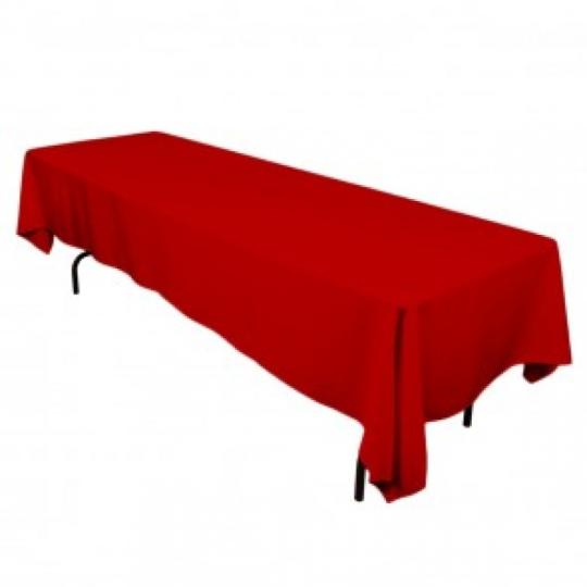 Red Table Linen Rental