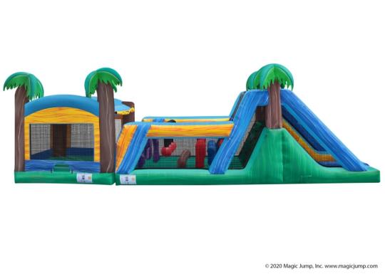 45' Tropical Bounce Obstacle Course